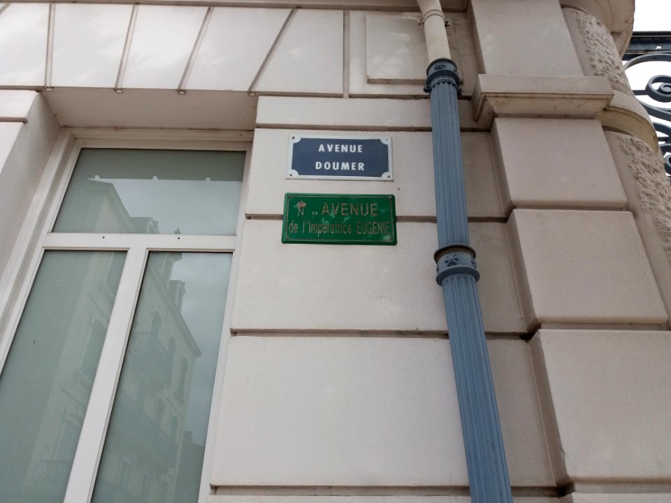 Vichy - Avenue Doumer, plaque