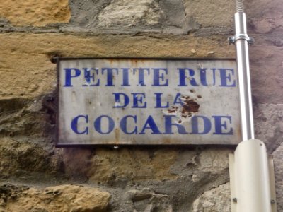 Vienne - Petite rue de la Cocarde - Plaque