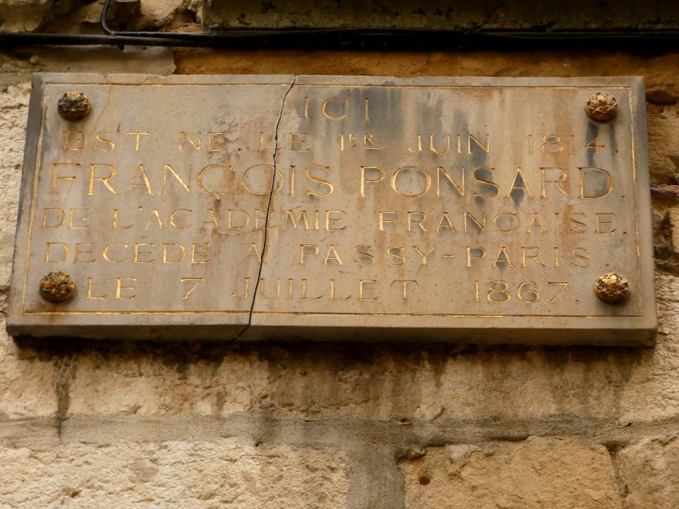 Vienne - Rue Teste du Bailler - Plaque François Ponsard