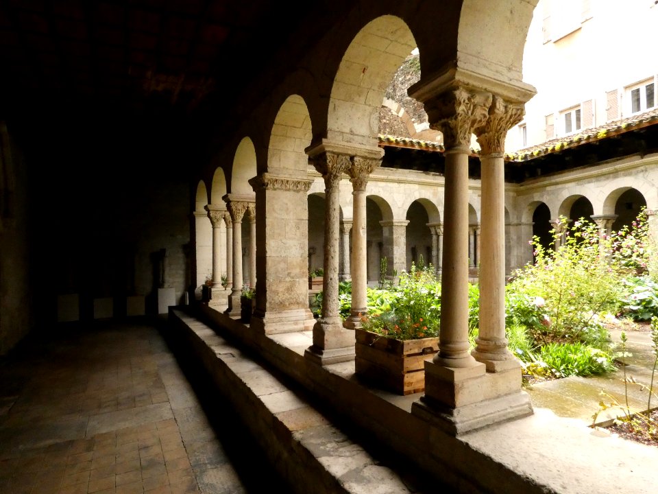 Vienne - Abbaye Saint-André-le-Bas -Cloître - Colonnes