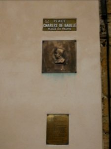 Vienne - Place Charles de Gaulle - Plaque