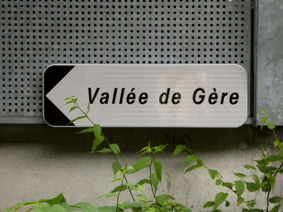 Vienne - Rue Cuvière - Parking Centre Ancien - Panneau Vallée de Gère