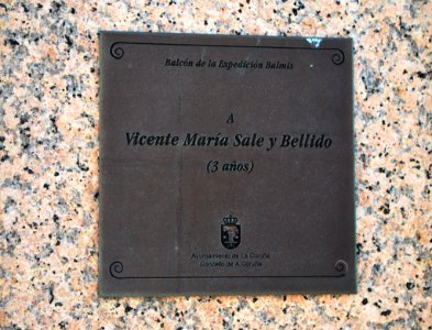 Vicente María Sale y Bellido 3 anos, Isabel Zendal Gómez