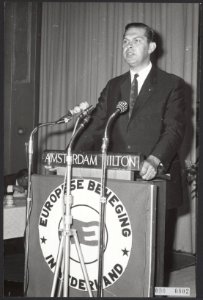 Vice-minister-president Biesheuvel sprak voor het jaarlijkse congres van de Euro, Bestanddeelnr 090-0802