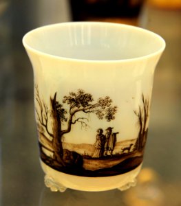 Victoria and Albert Museum Glassware 17042019 Enamelled opal glass Nuremberg About 1670 7238