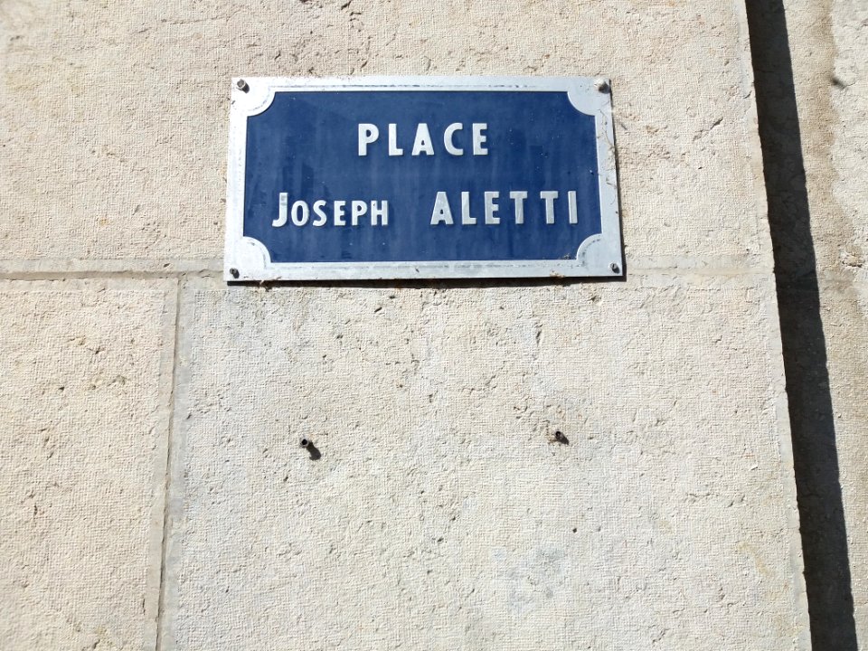 Vichy - Place Joseph Aletti, plaque