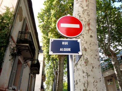 Vichy - Rue Alquié, plaque