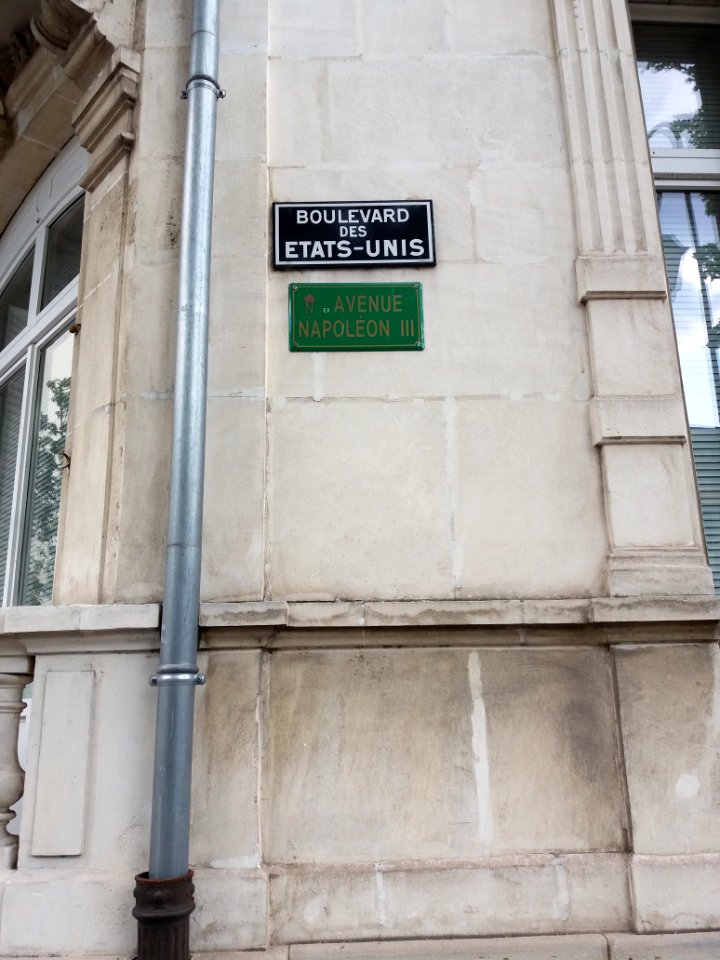 Vichy - Boulevard des États-Unis, plaque