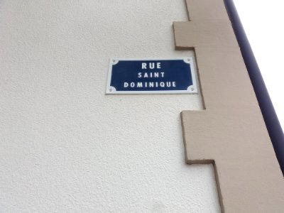Vichy - Rue Saint-Dominique, plaque photo