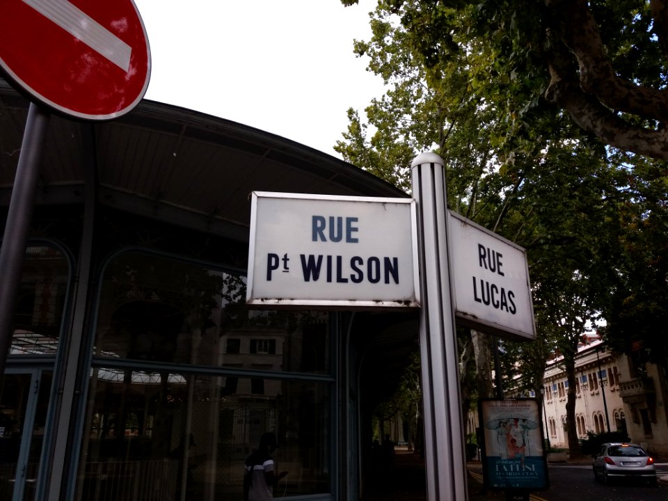 Vichy - Rue du Président Wilson, plaque