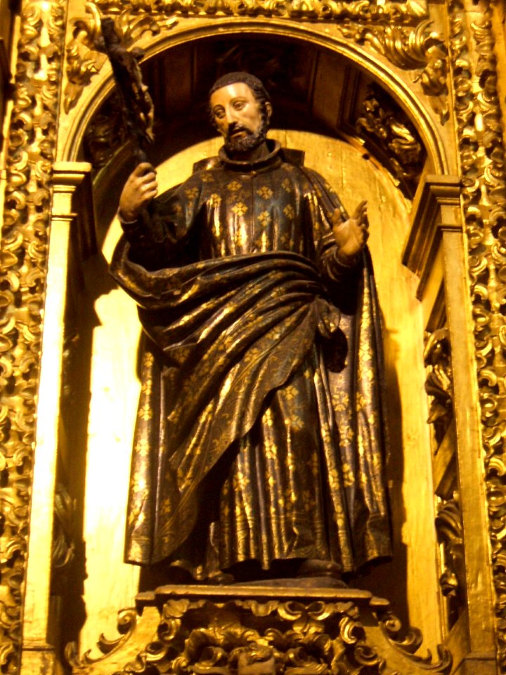 Viana - Iglesia de Santa María - Retablo de Santa Lucía y Santa Águeda. Talla de San Francisco Javier