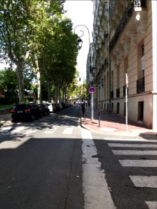 Vichy - Rue Petit, vers l'est, depuis la rue Alquié