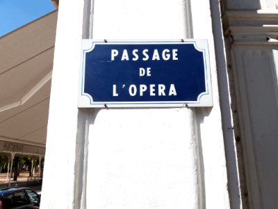 Vichy - Passage de l'Opéra, plaque
