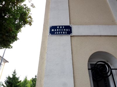 Vichy - Rue Maréchal Joffre, plaque