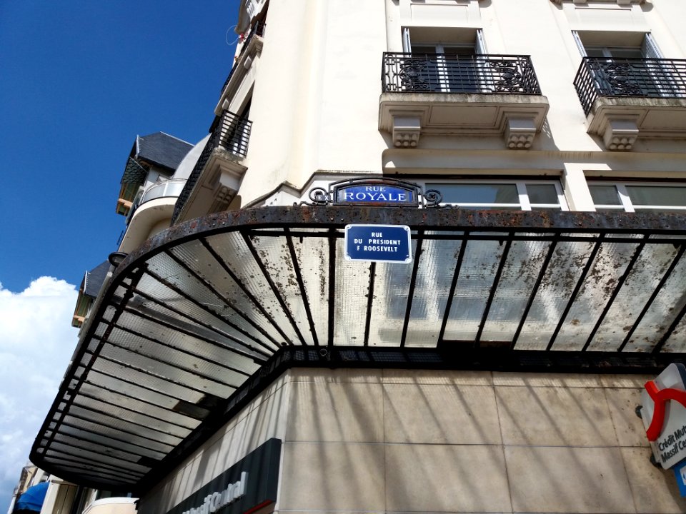 Vichy - Rue du Président Roosevelt, plaque