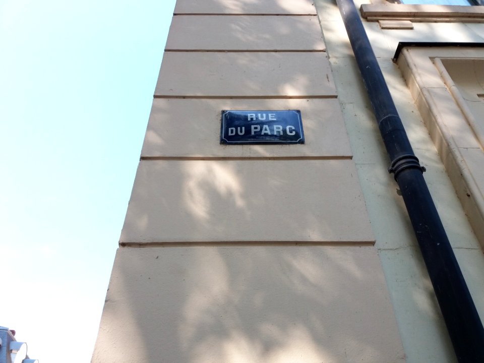 Vichy - Rue du Parc, plaque