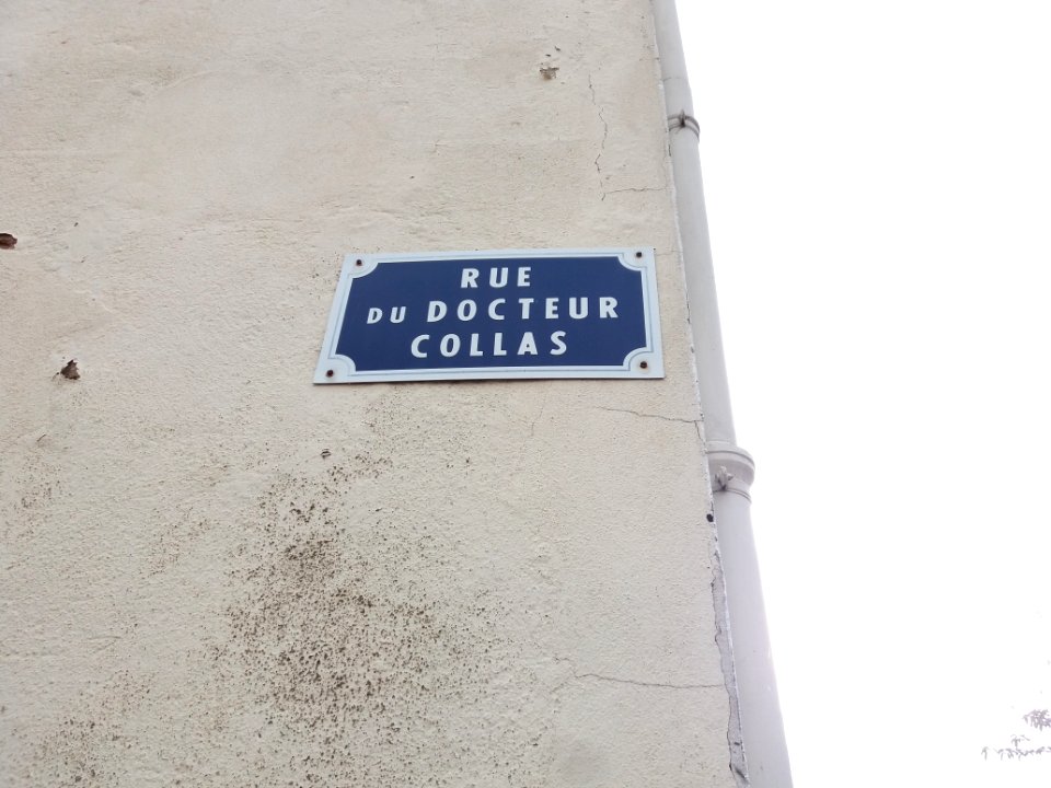 Vichy - Rue du Docteur Collas, plaque