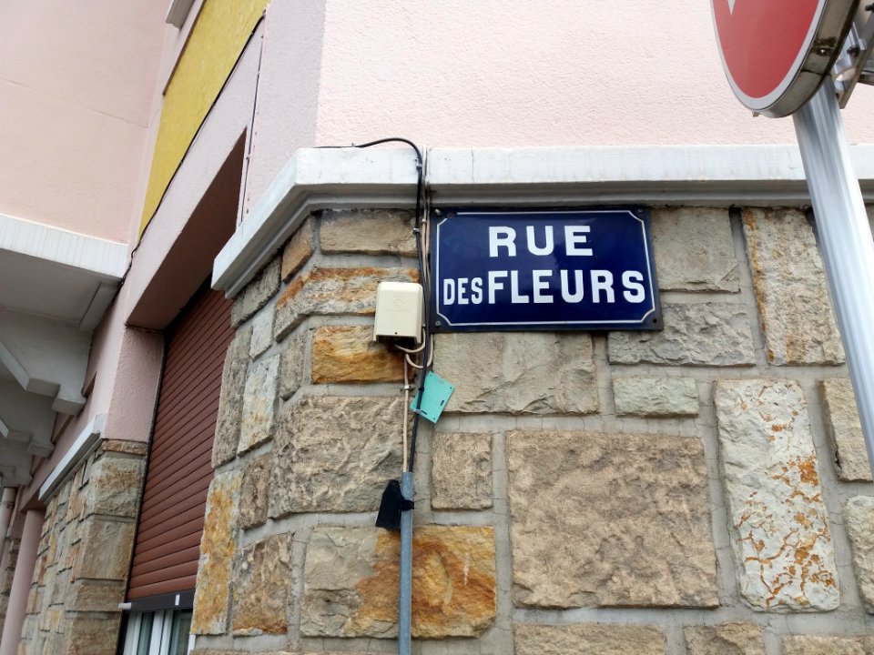 Vichy - Rue des Fleurs, plaque
