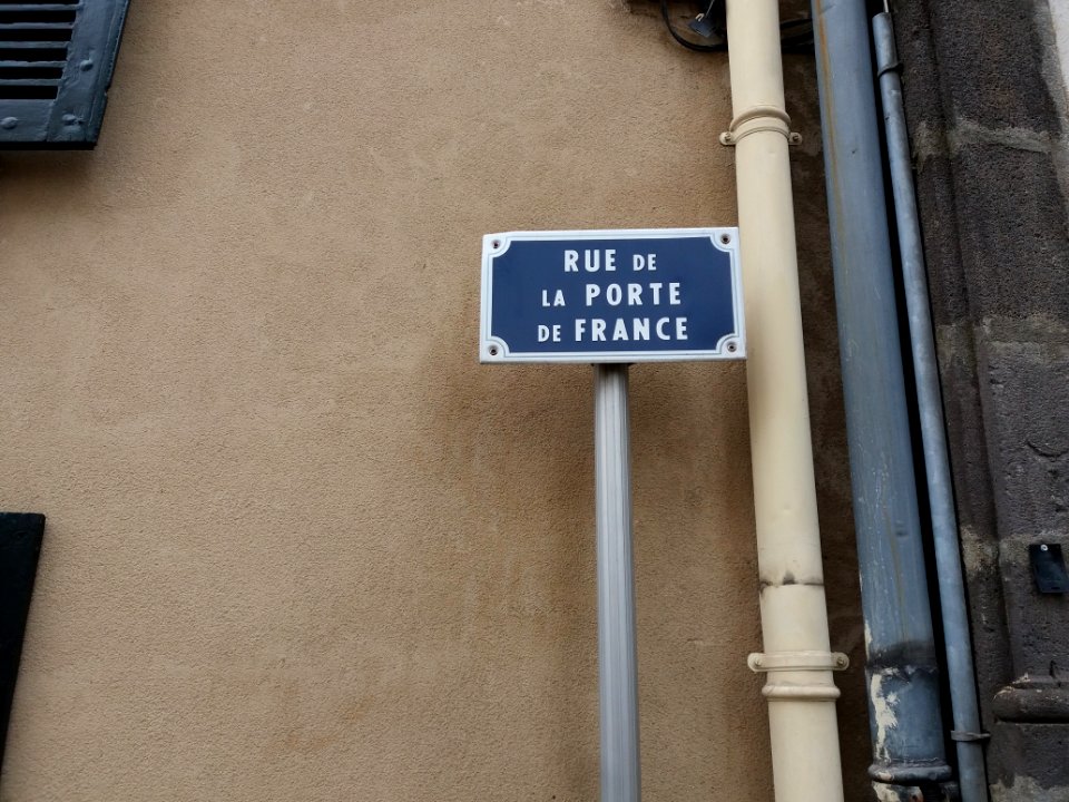 Vichy - Rue de la Porte de France, plaque