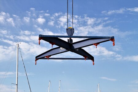 Ship crane machine ship port