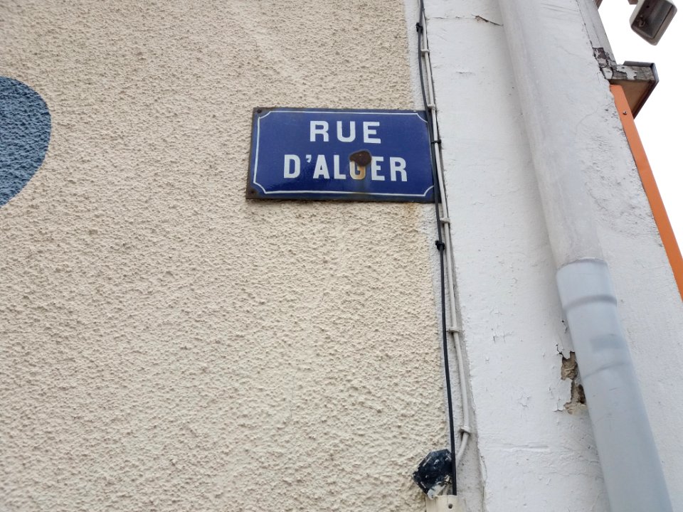 Vichy - Rue d'Alger, plaque