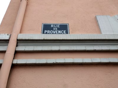 Vichy - Rue de Provence, plaque