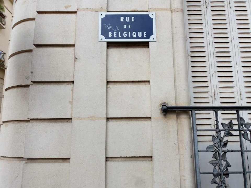 Vichy - Rue de Belgique, plaque