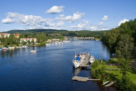 Panoramic lake the river dalälven