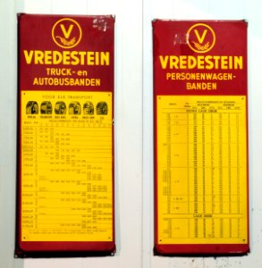 Vredestein enamel advert sign at the den hartog ford museum pic-109