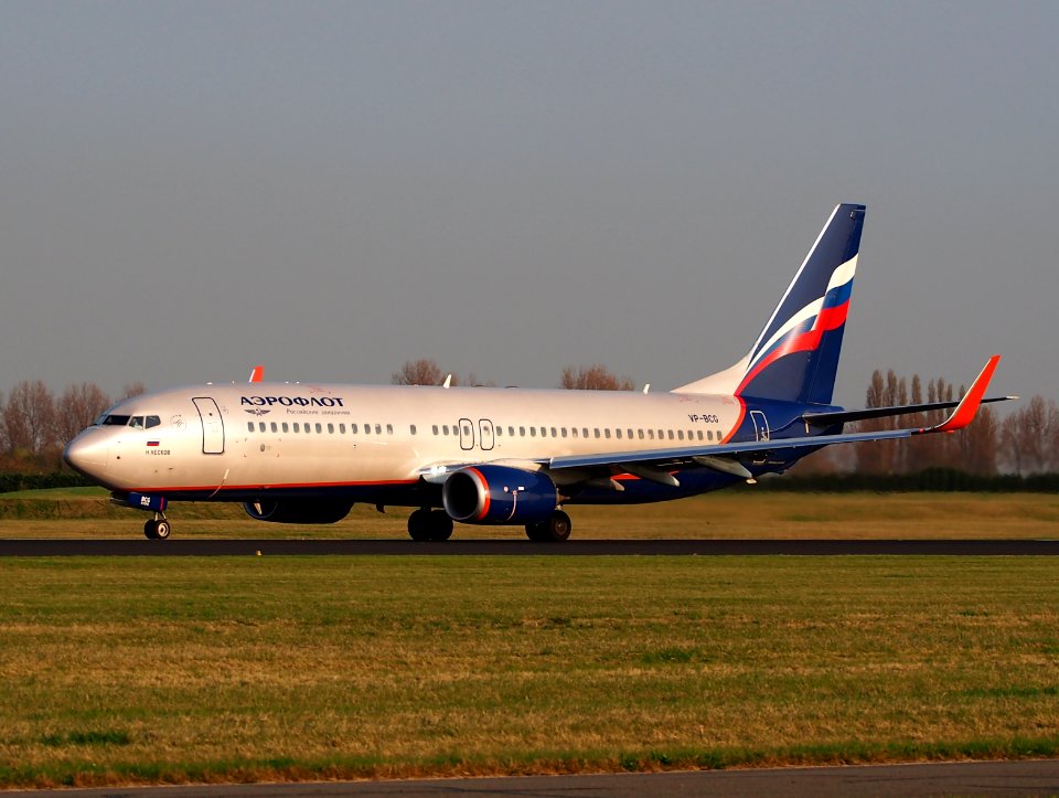 VP-BCG Aeroflot - Russian Airlines Boeing 737-8LJ(WL), cn 41217 at Schiphol (AMS - EHAM), Netherlands, pic1