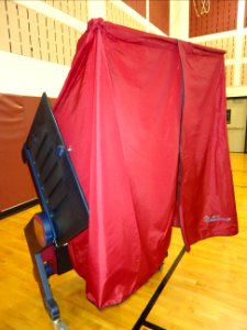 Voting booth in Summit New Jersey 2012 election photo