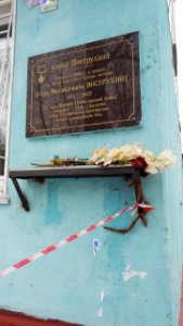 Vostrukhin pilot memory plate