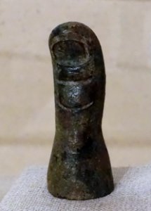 Votive thumb, Greek or Roman, 5th century BC to 2nd century AD, bronze - Spurlock Museum, UIUC - DSC05750