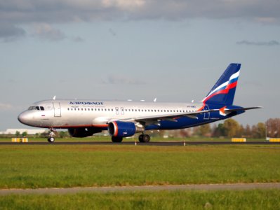 VP-BWD Aeroflot - Russian Airlines Airbus A320-214 takeoff from Polderbaan, Schiphol (AMS - EHAM) at sunset photo