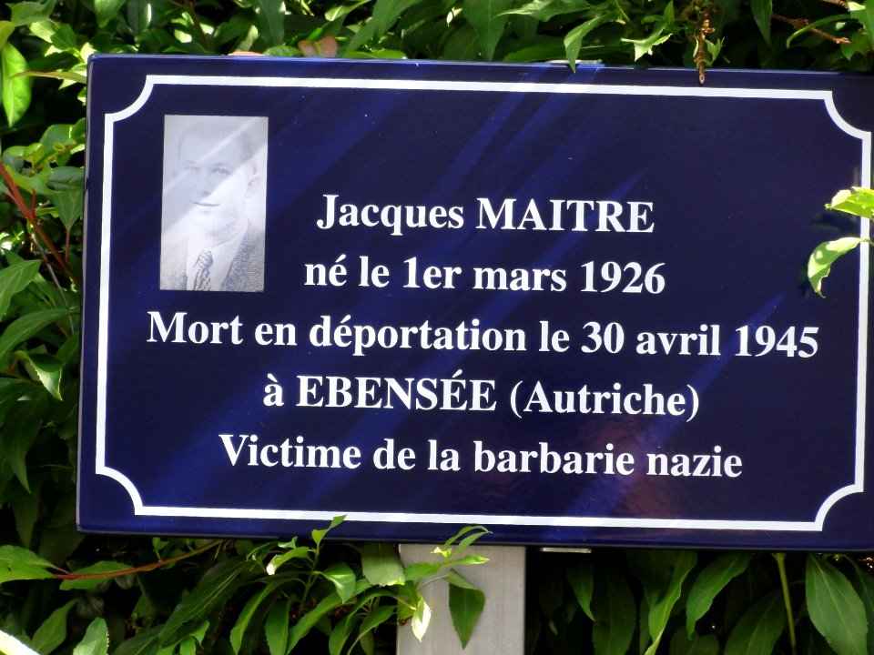 Vregny (Aisne) mémorial Jaques Maitre, déporté