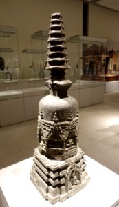 Votive stupa (caitya), Bihar-Bengal, East India, 9th century AD, phyllite - Ethnological Museum, Berlin - DSC01618