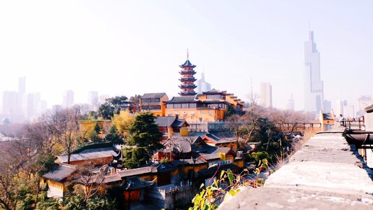 The city walls china tower photo