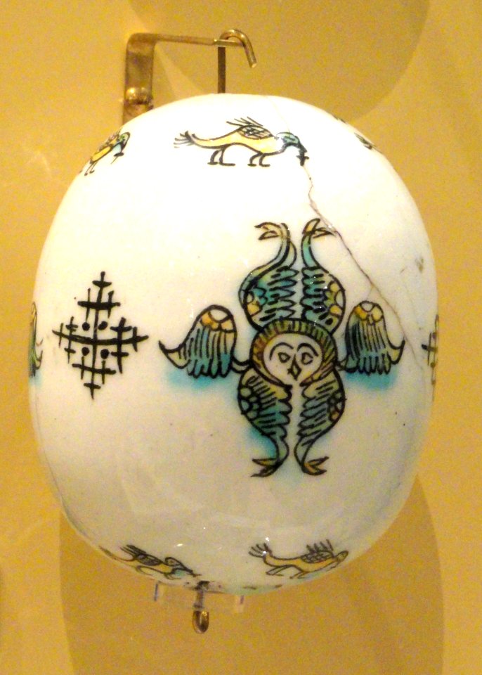 Votive ornament with seraphim, Armenian, Kutahya, Anatolia, Turkey - Royal Ontario Museum - DSC09626