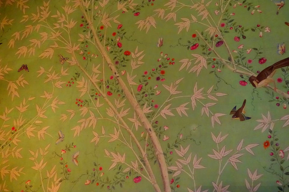 Wallpaper, China - Marquis and Marchioness of Normanby Bedrooms - Chatsworth House - Derbyshire, England - DSC03336