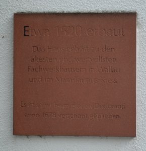 Wallau, Herrnhäuser Straße 7, Tafel