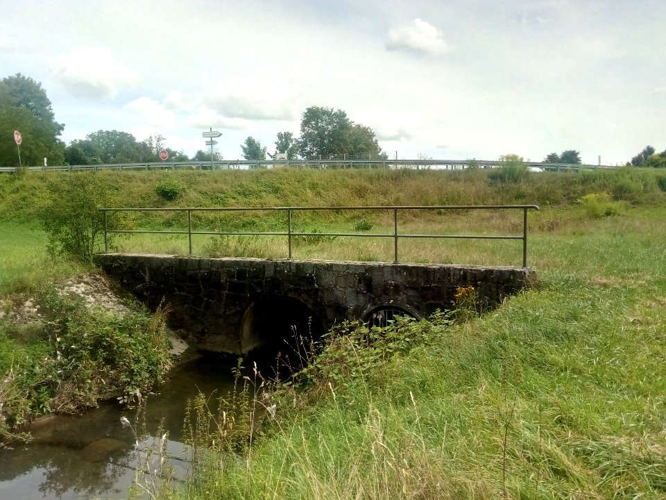 Walzbach, unteres Ende Verdolung Jössingen, Regenauslass