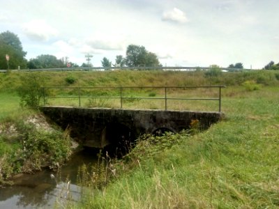 Walzbach, unteres Ende Verdolung Jössingen, Regenauslass