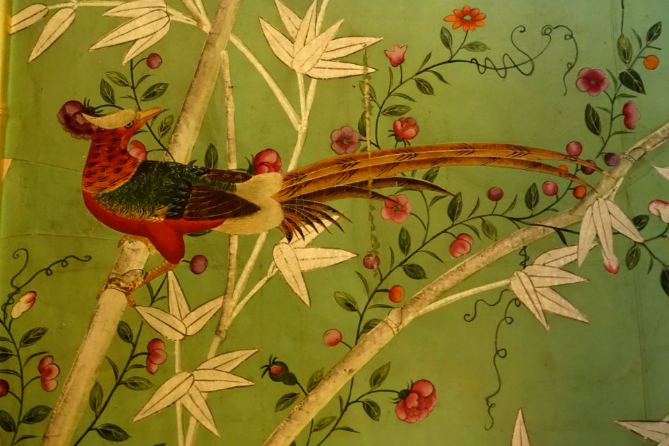 Wallpaper, China - Marquis and Marchioness of Normanby Bedrooms - Chatsworth House - Derbyshire, England - DSC03342