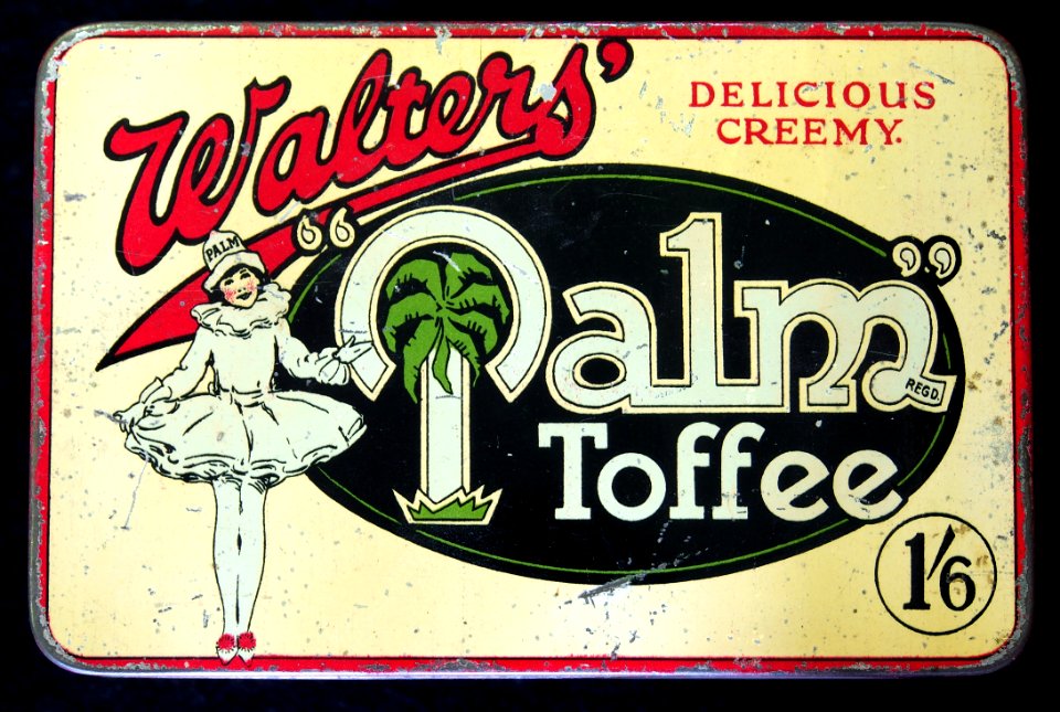 Walters Palm Toffee tin, pic1