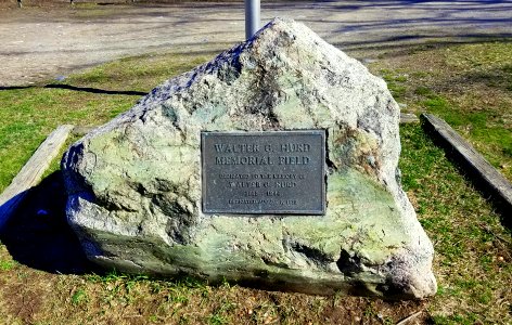 Walter G. Hurd Memorial Field plaque - Arlington, MA - 20200321 151536
