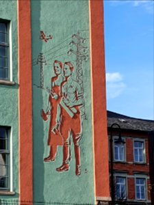 Wandbemalung Faradaybau TU Ilmenau