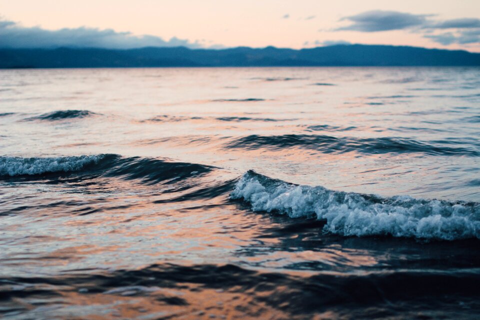 Waves nature clouds