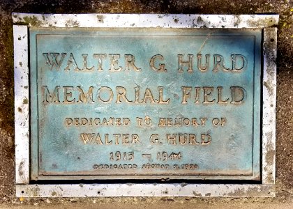 Walter G. Hurd Memorial Field plaque 2 - Arlington, MA - 20200321 154647