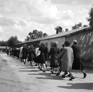 Vrouwen marcheren naar appelplaats, Bestanddeelnr 900-4804