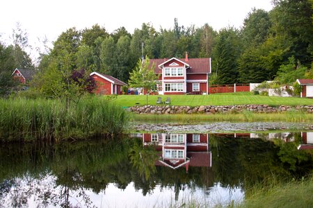 Red reflection swedish photo